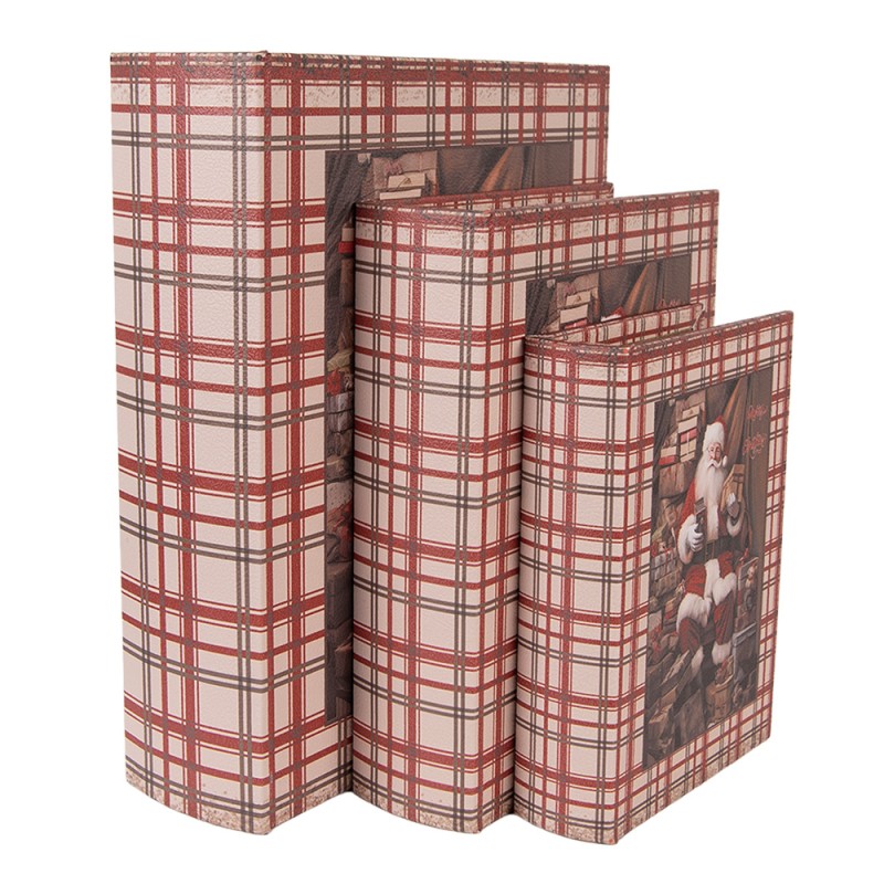 Set 3 Scatole a Forma di Libro Natalizie Clayre & Eef