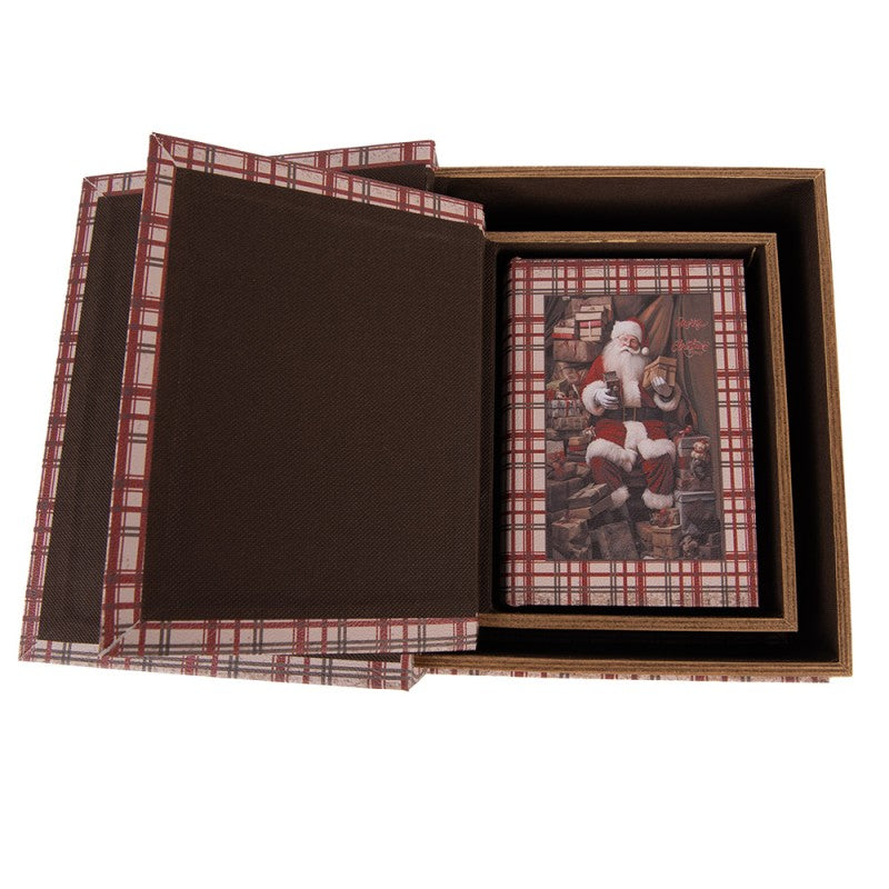 Set 3 Scatole a Forma di Libro Natalizie Clayre & Eef