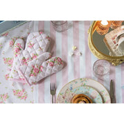 Guanto da forno in cotone rosa 18x30 cm  Sweet Roses - Arredo Casa da Sogno