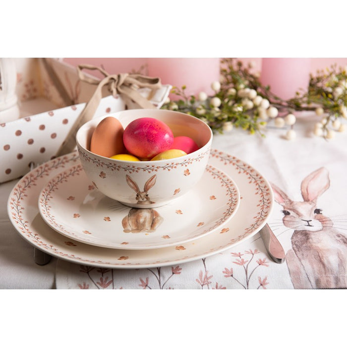 Bowl rabbit motif Rustic bunny Clayre &amp; Eef 