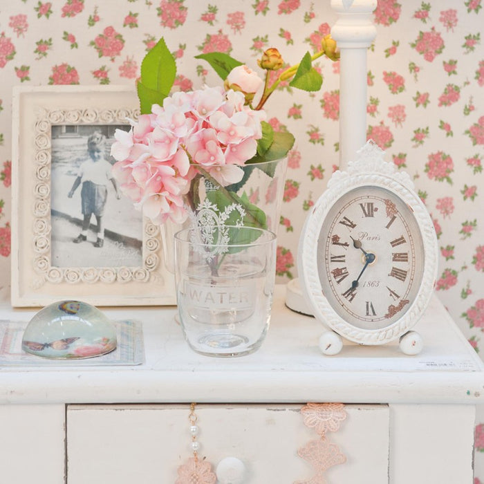 Orologio da Tavolo ovale in Stile Shabby Chic – Clayre & Eef