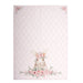 Strofinaccio in cotone rosa con motivo coniglio - Floral easter bunny - Arredo Casa da Sogno