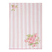 Strofinaccio in cotone con righe rosa 50x70 cm Clayre & Eef - Sweet Roses - Arredo Casa da Sogno