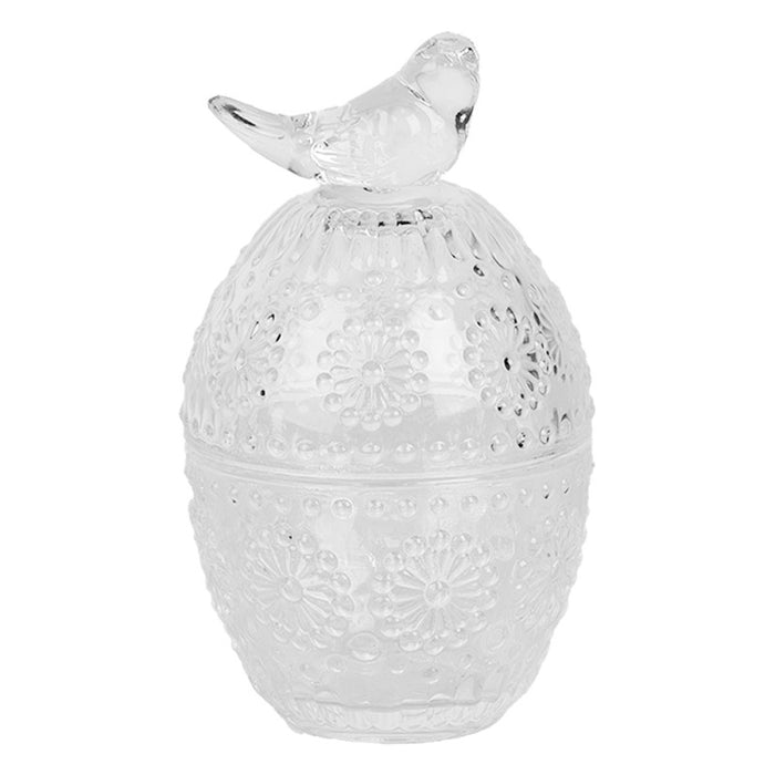 Clayre &amp; eef Glass Jar with Bird