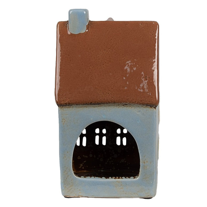 Blue and brown tealight holder -Clayre &amp; eef 