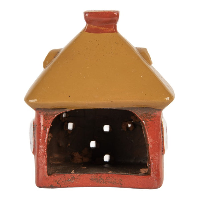 Portatealight a forma di casa in ceramica Clayre & Eef