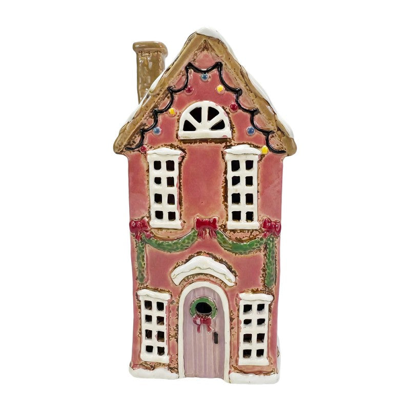 Casa PortacandelaRosa in Ceramica Clayre & eef– 12×9×23 cm