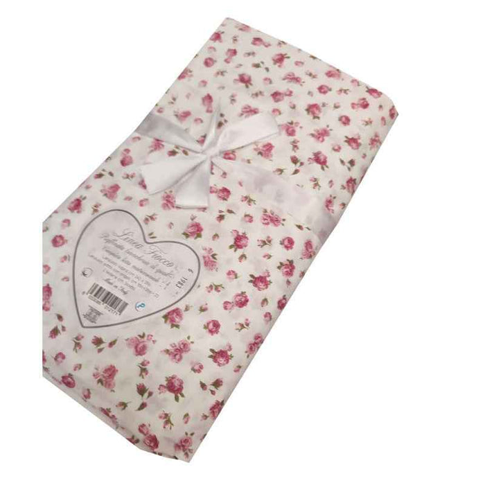Completo Lenzuola Matrimoniale Rosaline 100% Cotone – Collezione Fiocco