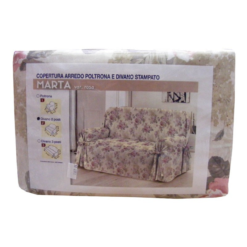 Copripoltrona 1 posto Marta con Rose Stampate in panama