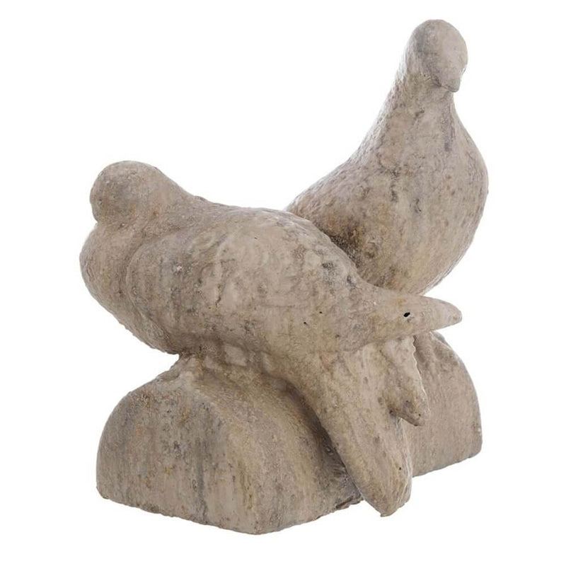 Coppia Uccelli Resina 32 cm Antiqua Domus Blanc Mariclò