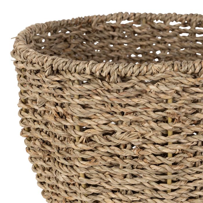Lot de 2 paniers à fraises en jonc de mer naturel