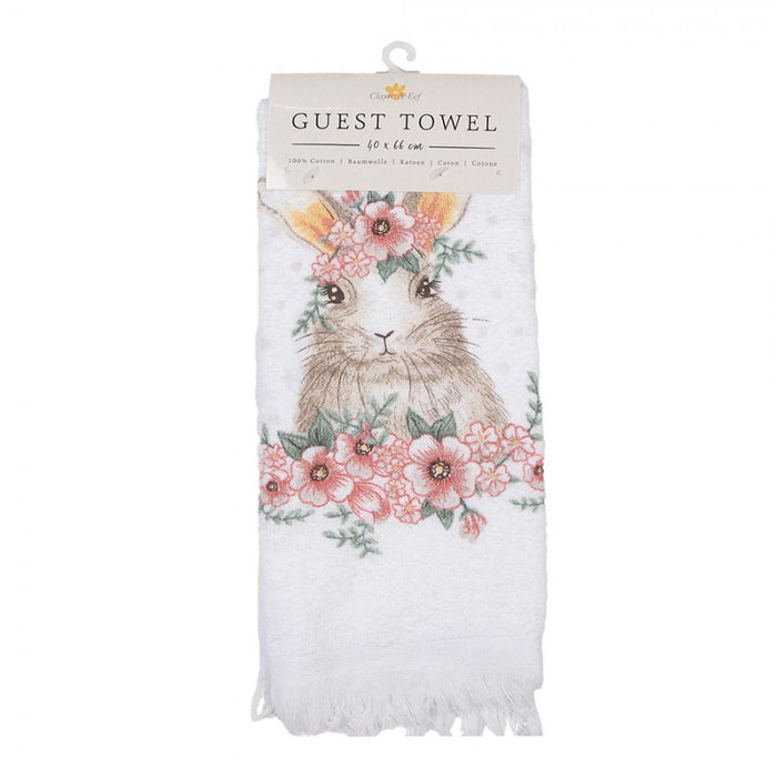 Soft tea towel with rabbit - Clayre &amp; Eef