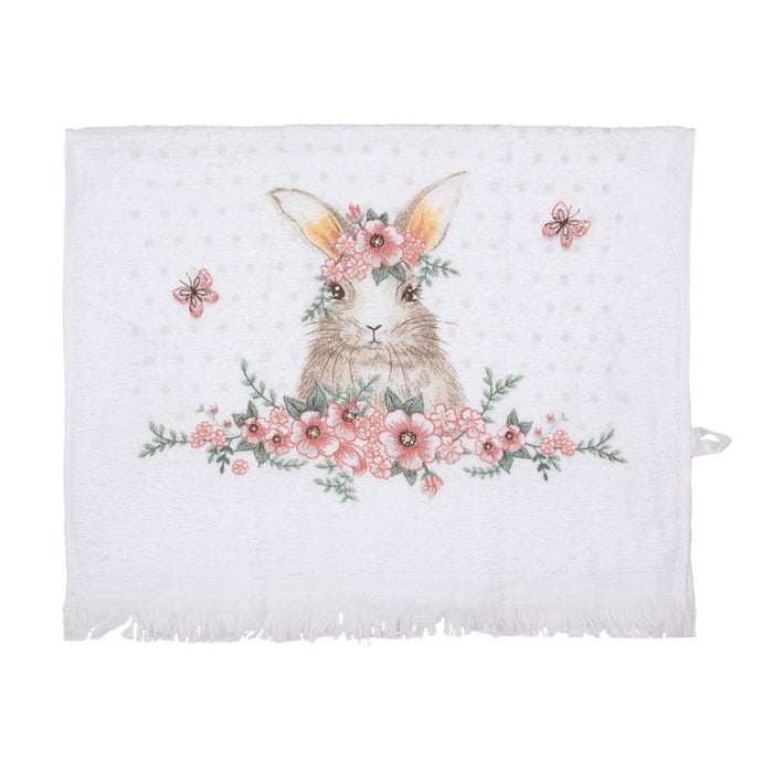 Soft tea towel with rabbit - Clayre &amp; Eef