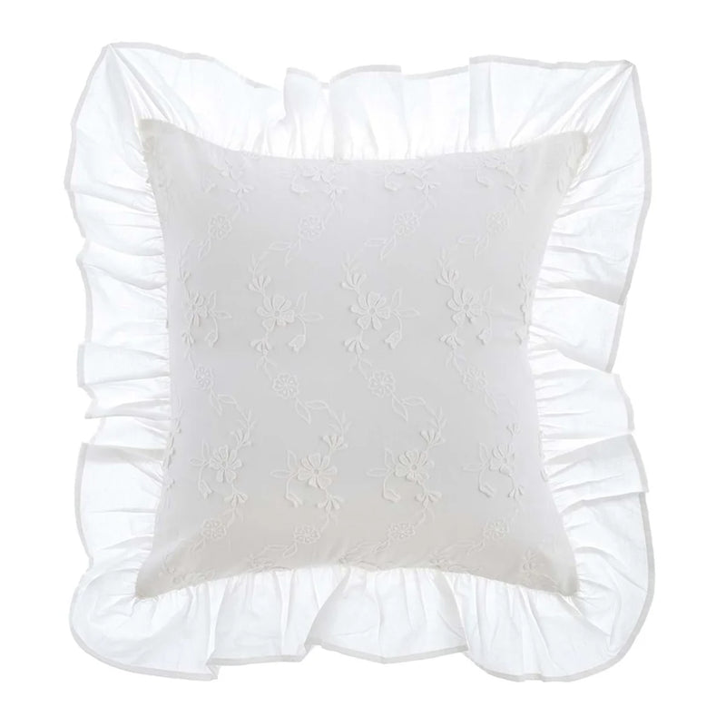 Cuscino Ricamata con Gala 40x40 Blanc Mariclò