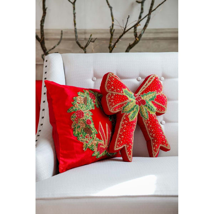 Cuscino Fiocco Natale 38×40 cm Blanc Mariclò