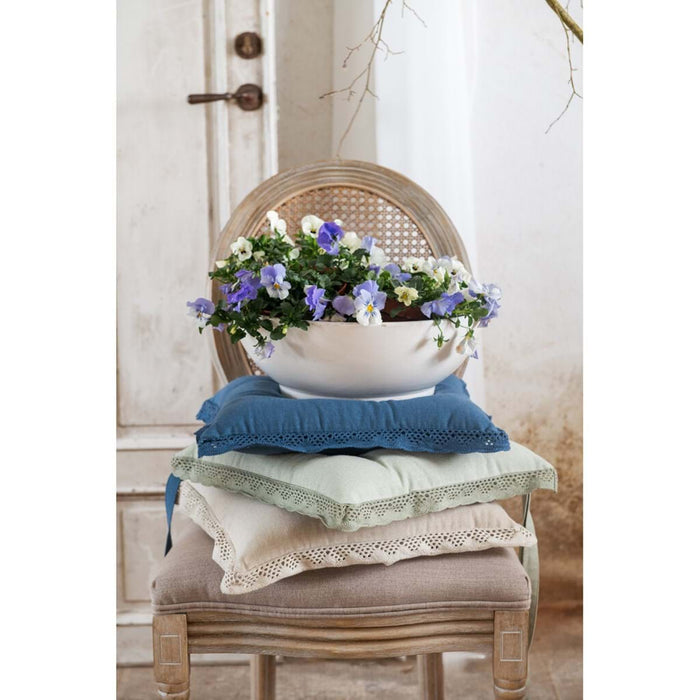 Cuscino per Sedia Beige 40x40 cm in Cotone – Collezione Infinity Blanc Mariclò