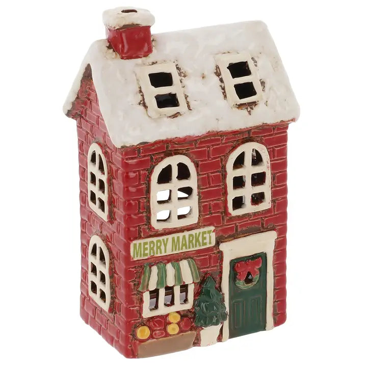 Casetta natalizia in ceramica Merry Market – Village Pottery
