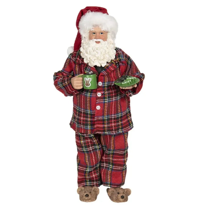 Babbo natale decorativo con pigiama tartan - Arredo Casa da Sogno