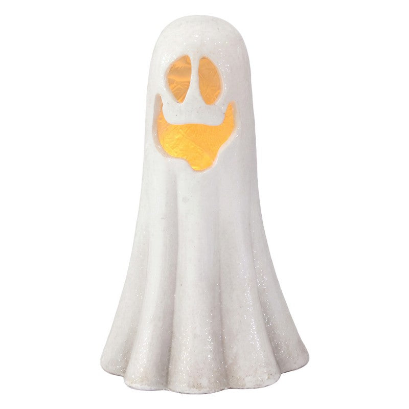 Fantasma decorativo Halloween bianco - 23x17x39 cm