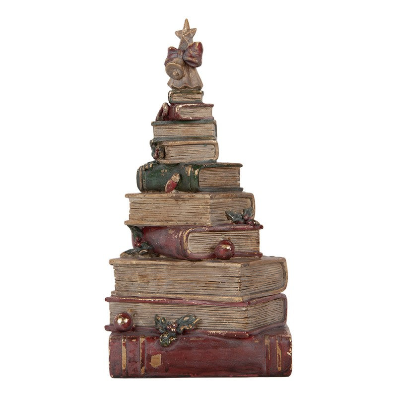 Decorazione Natalizia Pila di Libri in Resina H 33 cm Clayre & Eef