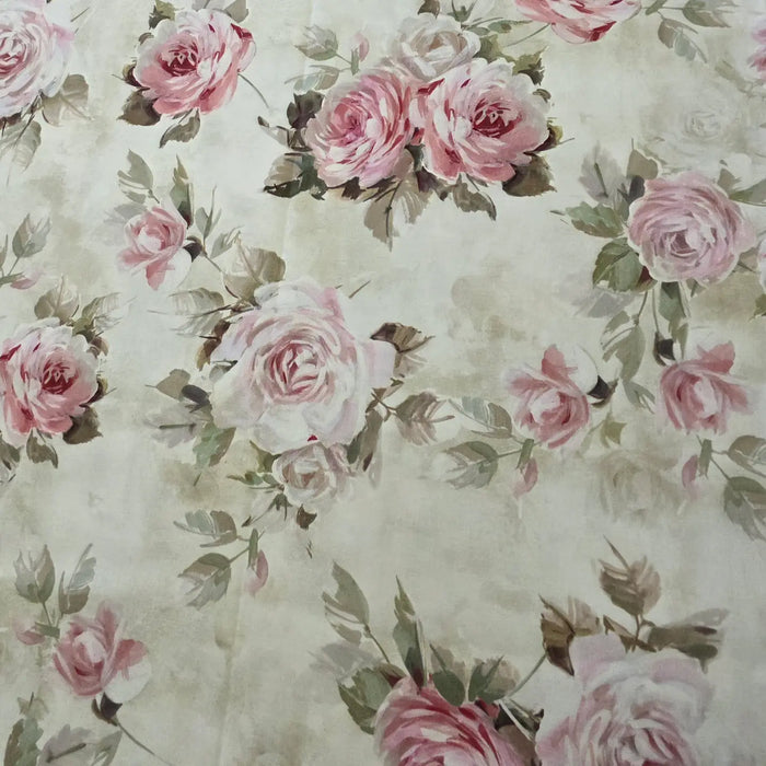 Federa Cuscino Cuore con Rose Shabby Chic