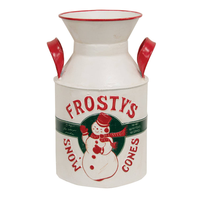 Lattina di Latte in Metallo Invecchiato di Frosty's Snow Cones