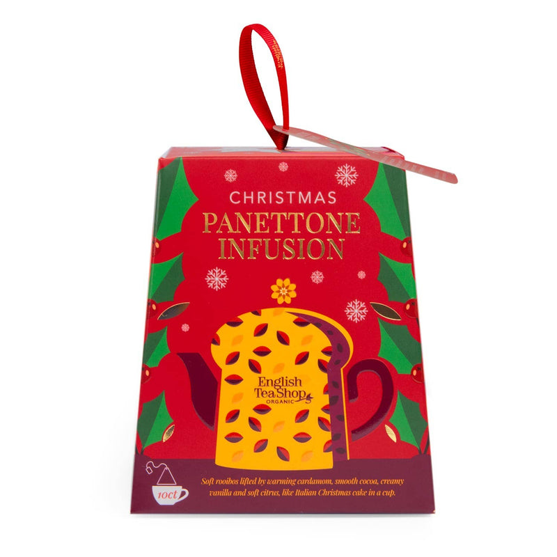 English Tea Shop - Scatola regalo tè "Panettone" BIO, 10 bustine piramidali
