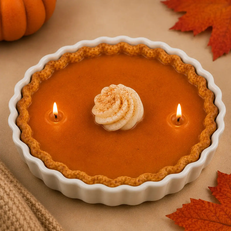 Candela Profumata Pumpkin Pie a Forma di Crostata