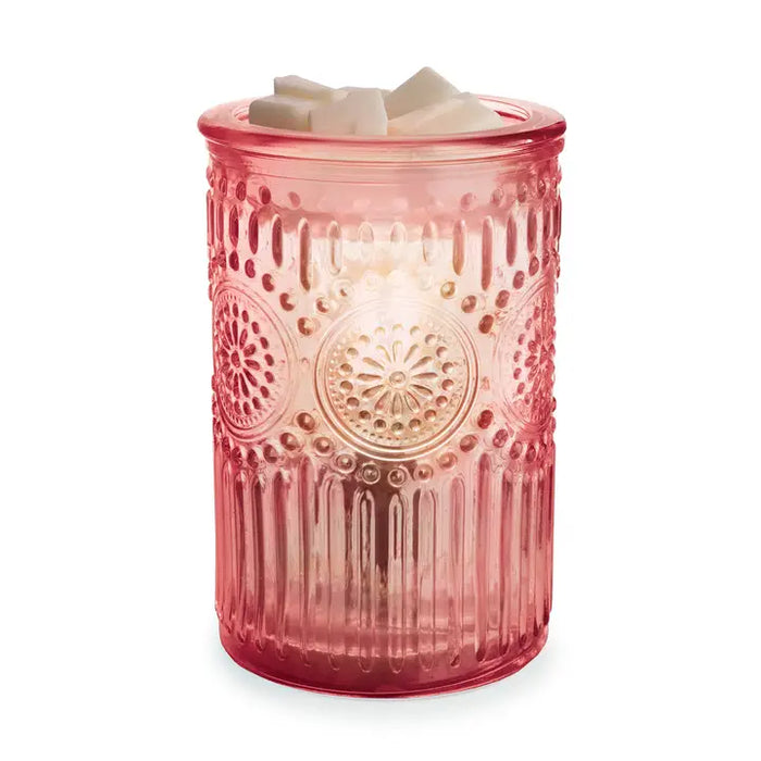 Lampada Profumata Elettrica Rosa in Vetro Candle Warmers