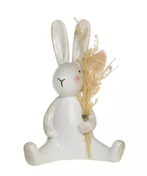 Decorazione coniglio in resina bianco - Arredo Casa da Sogno