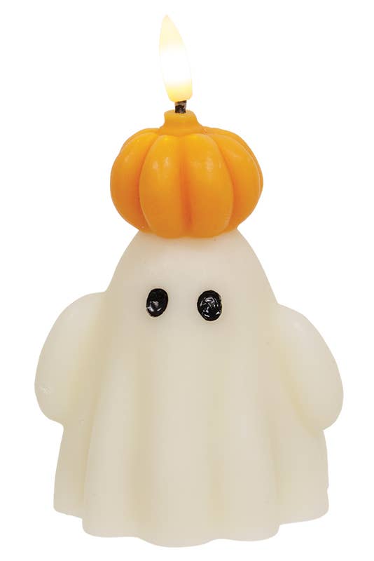 Candela LED con timer a forma di zucca fantasma