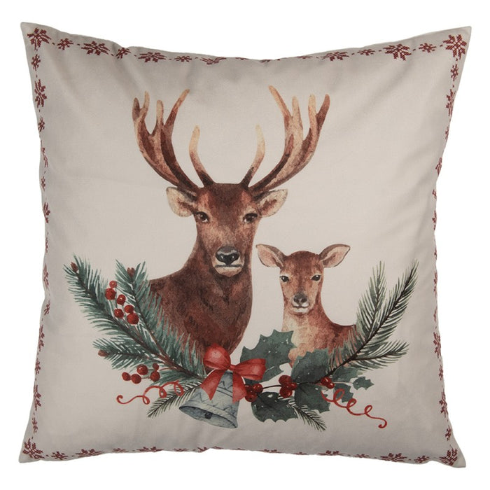 Clayre &amp; eef Deer Cushion Cover 45x45 cm