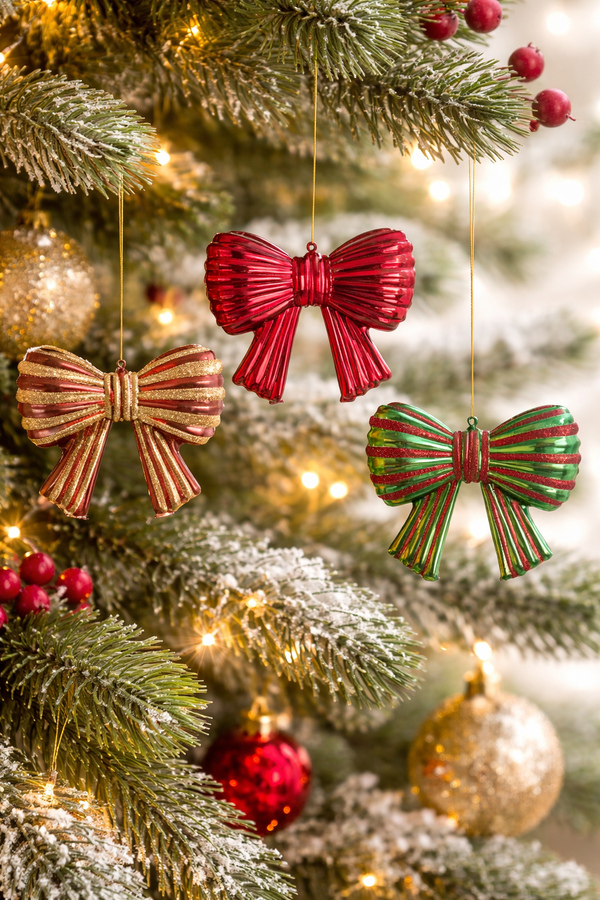 Fiocco Natalizio in Vetro Blanc Mariclò 13 cm –