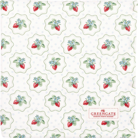 Centrotavola Berry Petit White 100x100 cm – 100% Cotone GreenGate