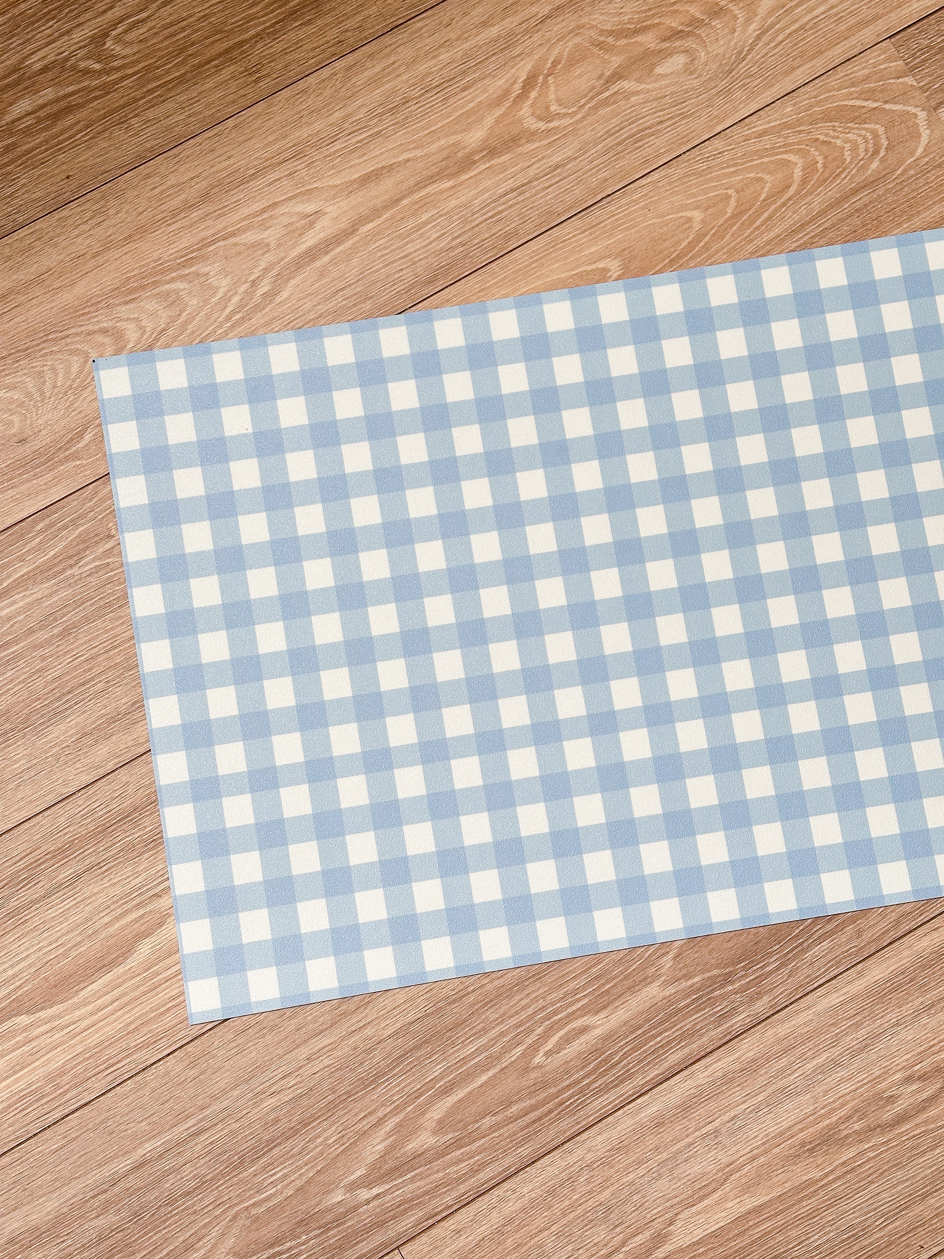 Tappeto in vinile su misura Vichy Azzurro