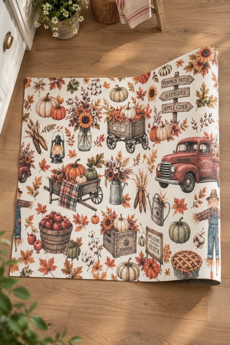 Tappeto in Vinile Su Misura Made in Italy - Country Harvest