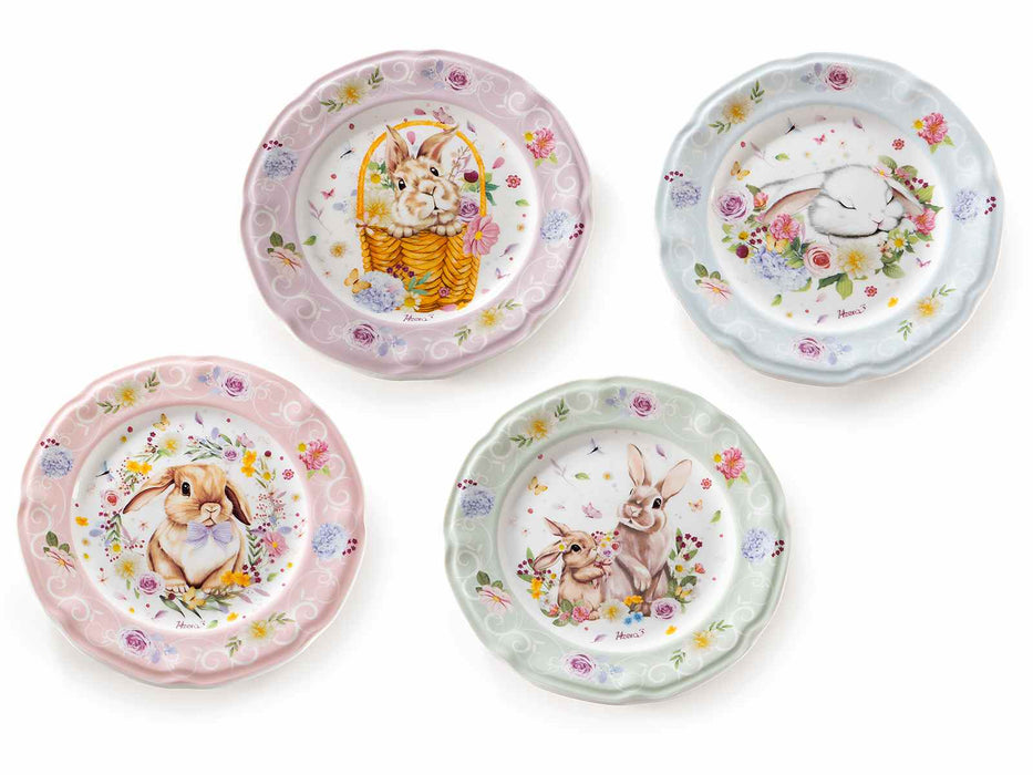 Assiette en porcelaine Lapin