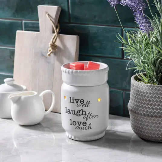 Lampada elettrica Live well laught after love much Candle Warmer