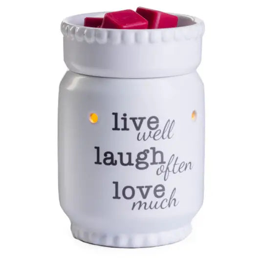 Lampada elettrica Live well laught after love much Candle Warmer