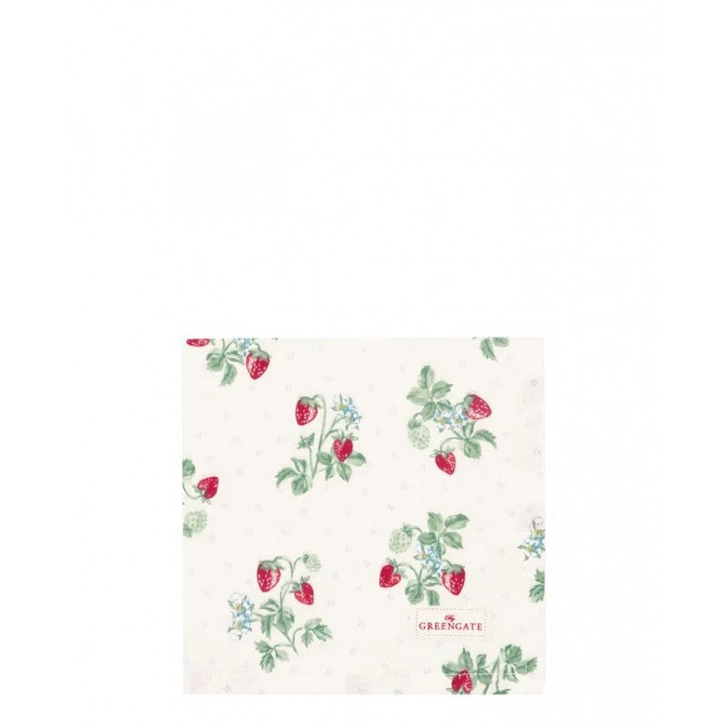 Tovagliolo in Cotone GreenGate Berry White 40x40 cm