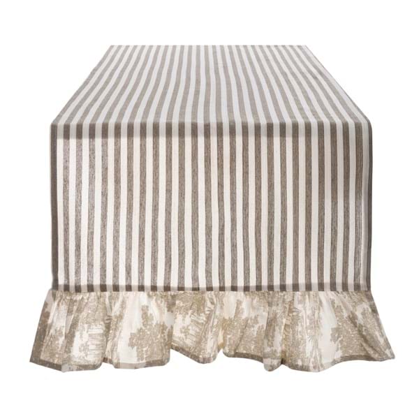 Runner a Righe Naturale 45x160 cm con Gala – Blanc Mariclò