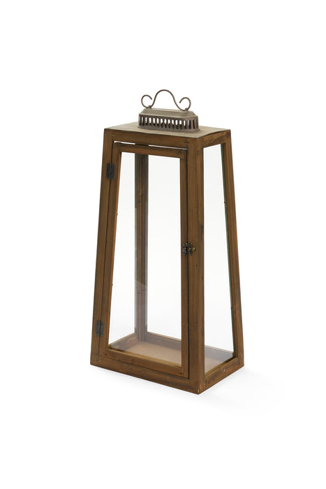 Lanterna in legno con vetro  altezza 60 cm Nuvole di Stoffa