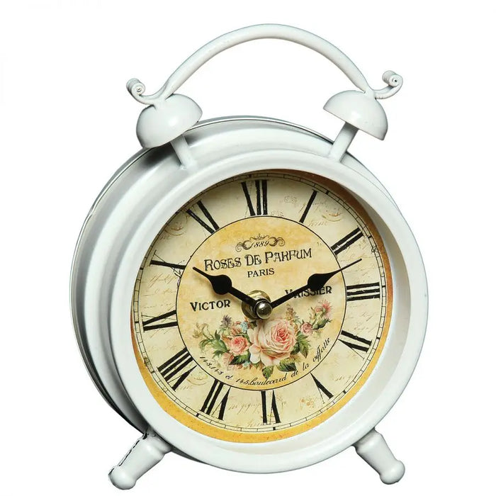 Orologio da Tavolo in Metallo con Rose 16 cm