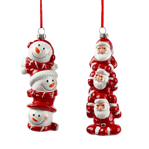 Hanging Decoration Santa or Snowman -Edg