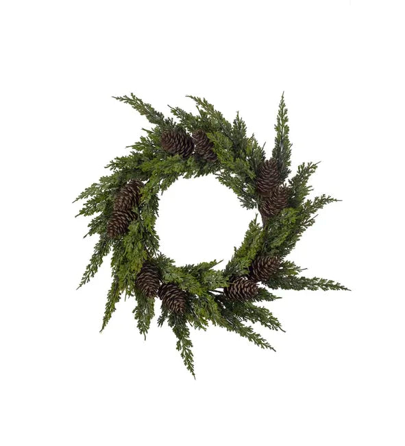 Ghirlanda natalizia di cipresso con pigne Ø 50 cm - Mr Plant