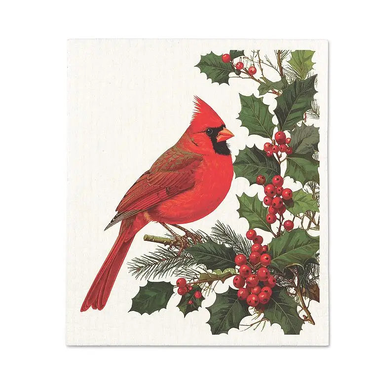Panno Svedese Cardinale e Agrifoglio