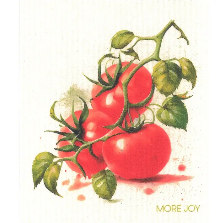 Panno Svedese Biodegradabile con Pomodori ad Acquerello