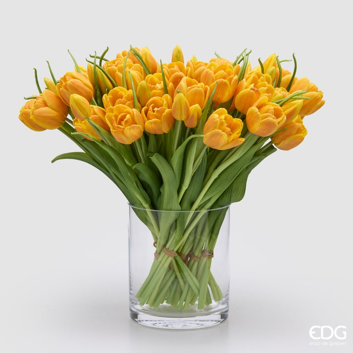 Bouquet di tulipani Arancionei 4 pezzi con bocciolo, altezza 40 cm Edg
