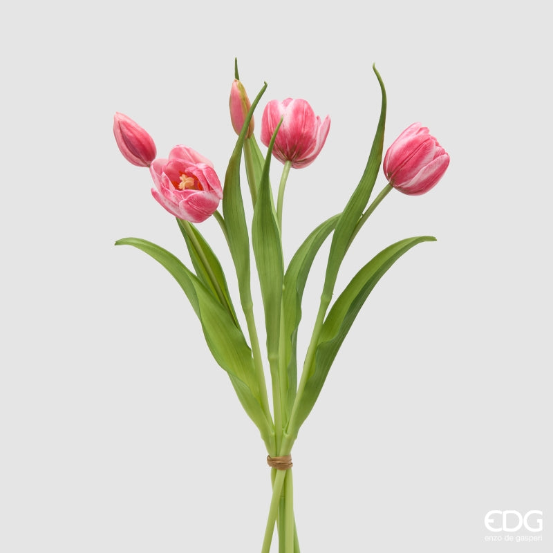Bouquet di tulipani Malva 4 pezzi con bocciolo, altezza 40 cm Edg