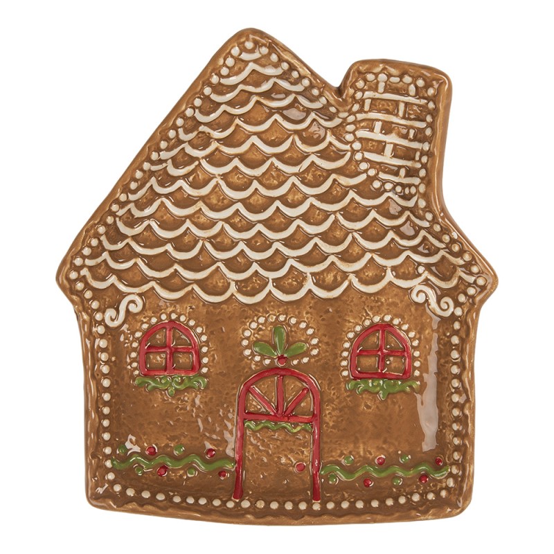 Piatto Casetta Pan di Zenzero 20x18 cm in Ceramica – Clayre & Eef